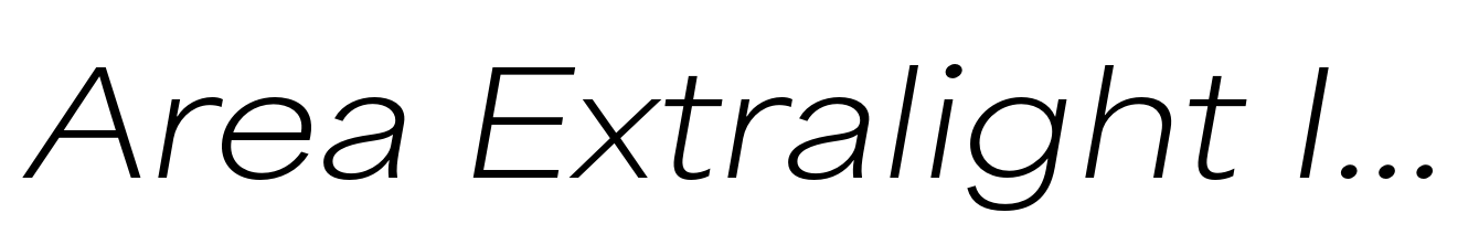Area Extralight Italic